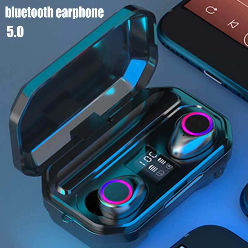 9D Noise Cancelling Wireless Headphones Bluetooth Sport Earphone Bluetooth 3300mah Touch Control Headphones Bluetooth Waterproof