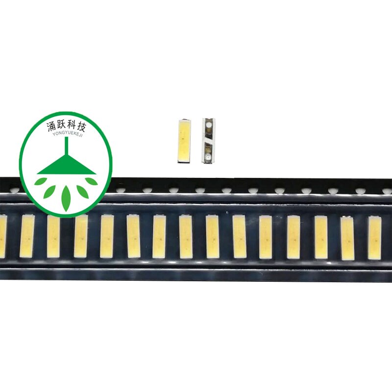 100pcs/lot smd led 7020 3v 150ma 0.5w lamp beads cool white for repair led lcd tv backlight bar and strip