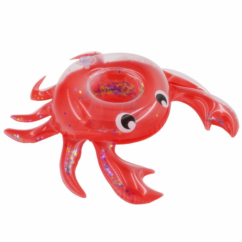 Inflatable Cup Holder Swimming Pool Float Drink Float Transparent crab Pool Float Swimming Ring Party Toys Beach Bar Accessories