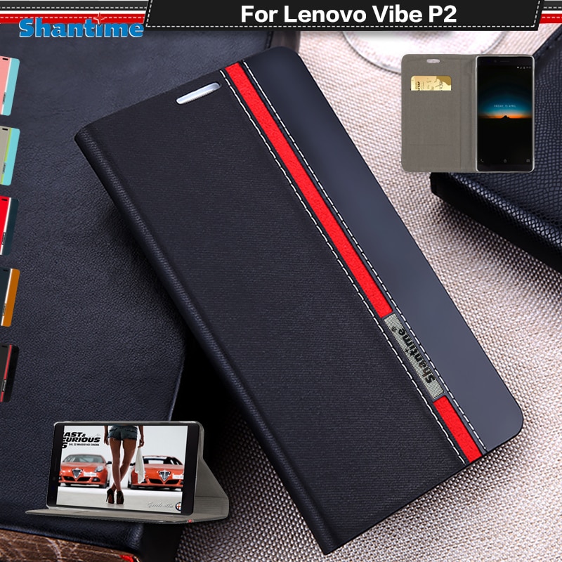 Boek Case Cover Voor Lenovo Vibe P2 Luxe PU Leather Wallet Flip Case Voor Lenovo P2 Silicon Soft Cover