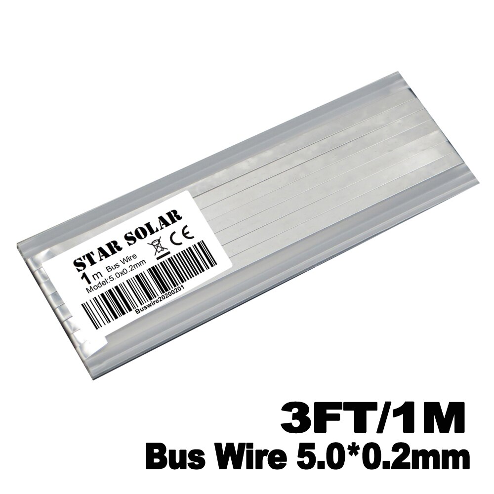 Tab bus bar wire 5.0 x 0.2mm solceller til pv bånd tabbing wire til diy connect strip solpanel: 1m