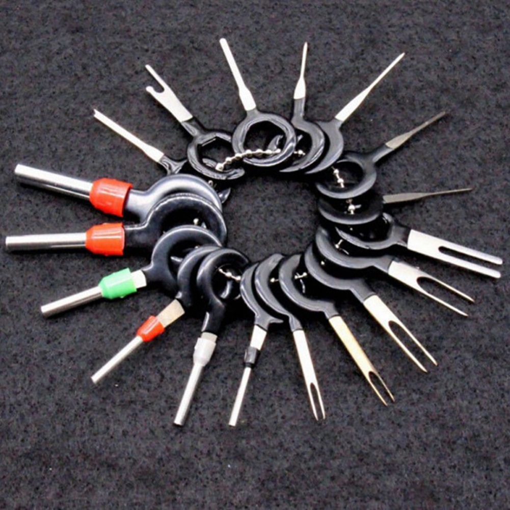 18 Pcs Car Wire Harness Plug Terminal Extraction Pick Connector Pin Remove Tool Set