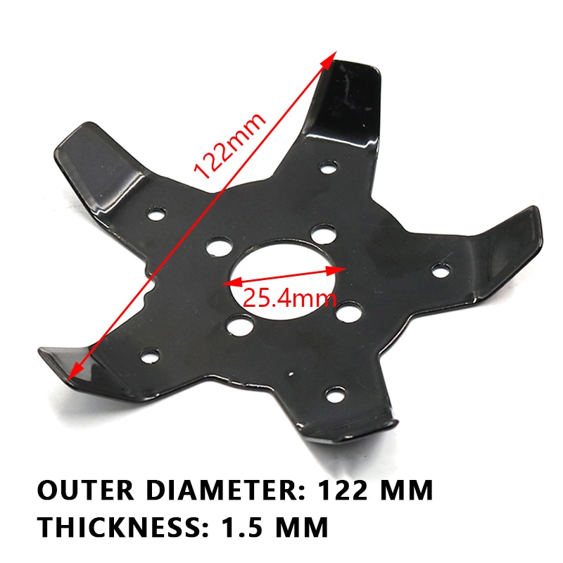 5-tooth Blade Garden Mower Multi-function Weeding Disc 65Mn Steel Dual-purpose Cutting Head Trimmer