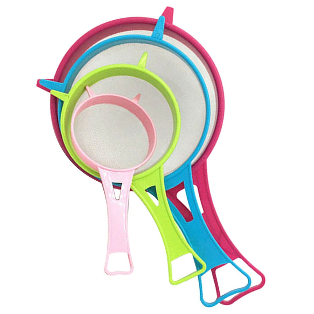 4Pcs Mini Small Plastic Mesh Scoop Strainer Food Sieve Kitchen Basket Fried Food Fishing Oil Scoop Colander Strainer: Default Title