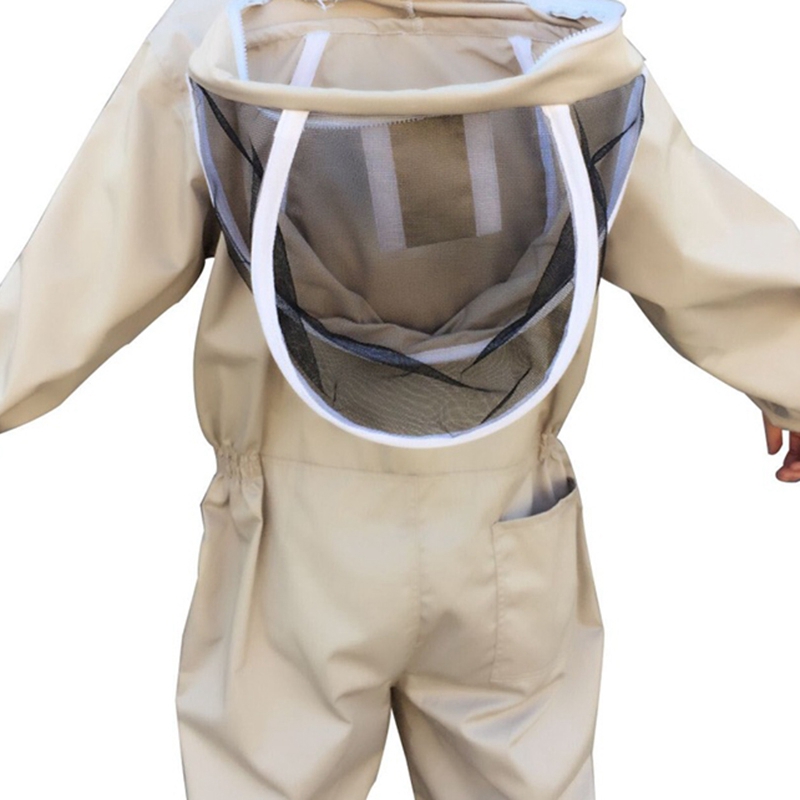 Ventilated Full Body Beekeeping Bee Keeping Suit with Leather Gloves XL
