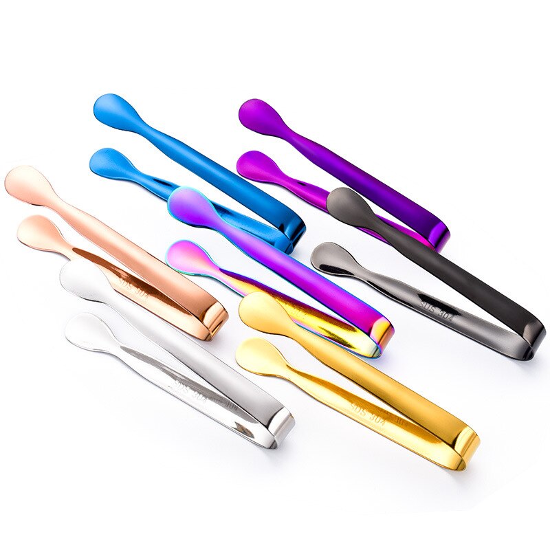 Multicolored Small Tongs Mini Sugar Tongs Mini Serving Tongs Small Kitchen Tongs For Tea Party Coffee Bar Utensilsice Ice Clip