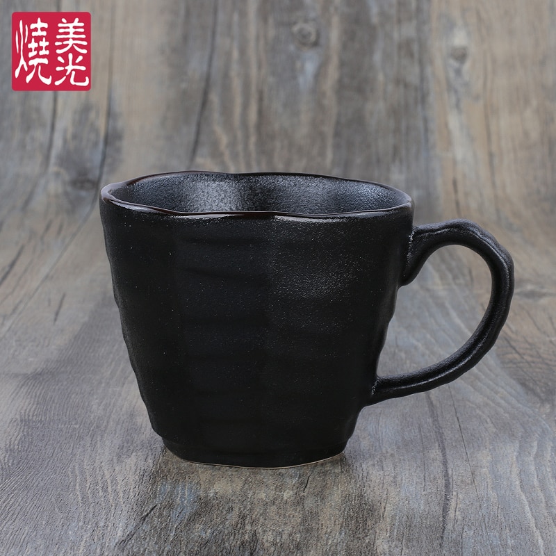Sort kaffekop latteglas genanvendelig japansk kaffekop vintage miljøvenlig taza para cafe rejse kop  bd50mk