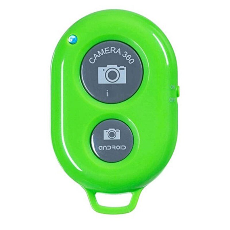 Wireless Bluetooth Smart Phone Camera Remote Control Selfie Stick Shutter for Android IOS AS99: Green