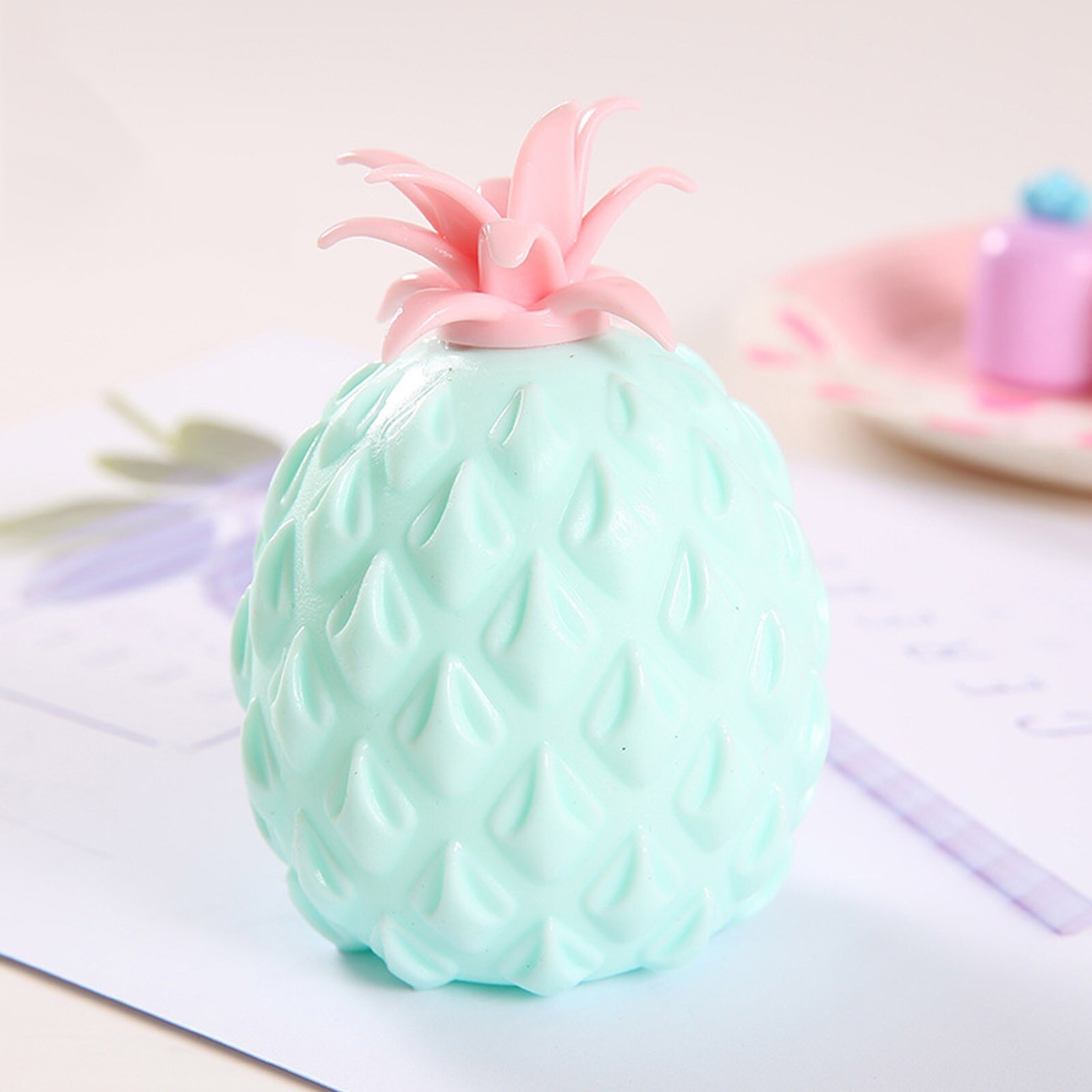 Gniotek antystresowy-juguetes de descompresión de piña de simulación, juguete de descompresión con liberación de presión para oficina, 50ml