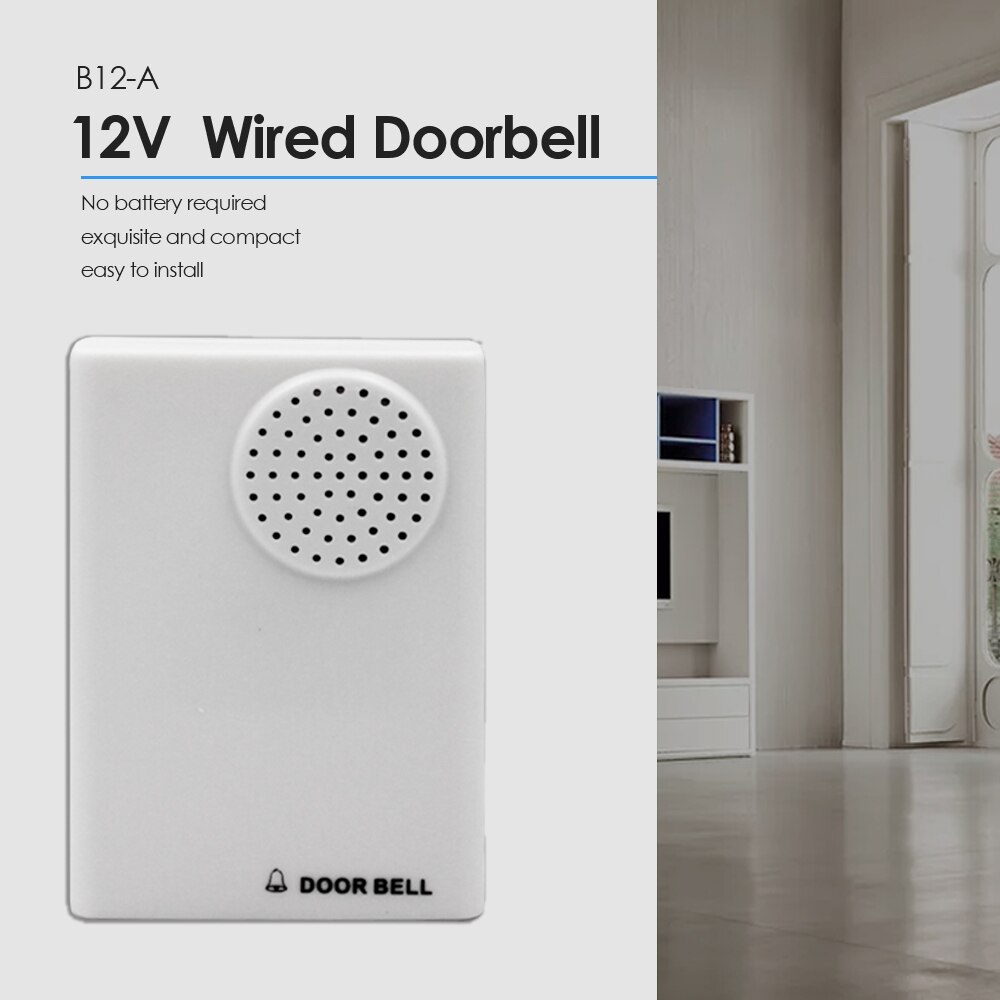 DC 12V Wired Door Bell Vocal Chime Wired Doorbell For Office Home Access Control System