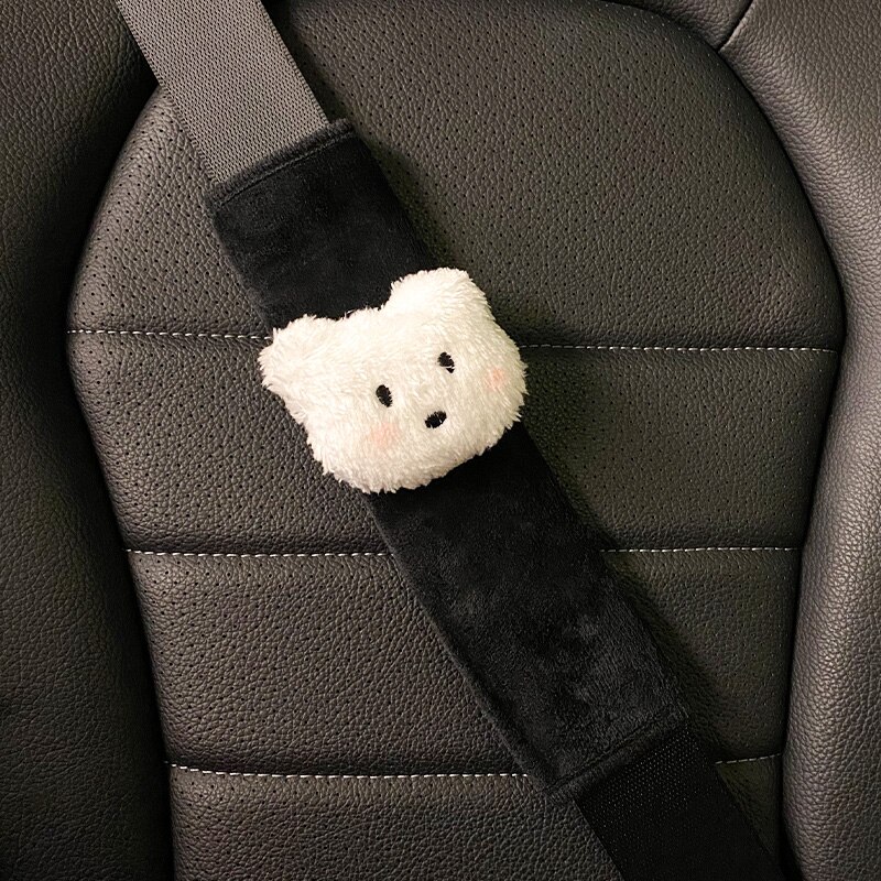 1PC Cute Cartoon Car Seat Belt Cover Shoulder Strap Harness Cushion Children Kids Seatbelt Shoulder Pad Auto Neck Support: bear