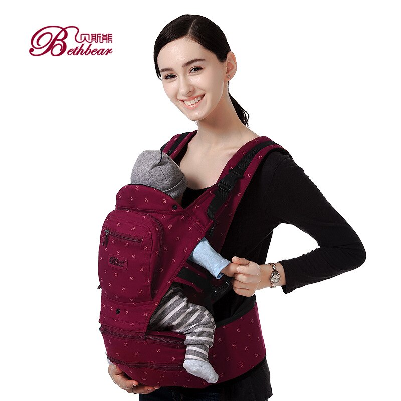 Beth Bear-porte-bébé en coton | 360, siège Hipseat à capuche, kangourou, Portabebes, écharpe ergonomique, pour enfants en bas âge