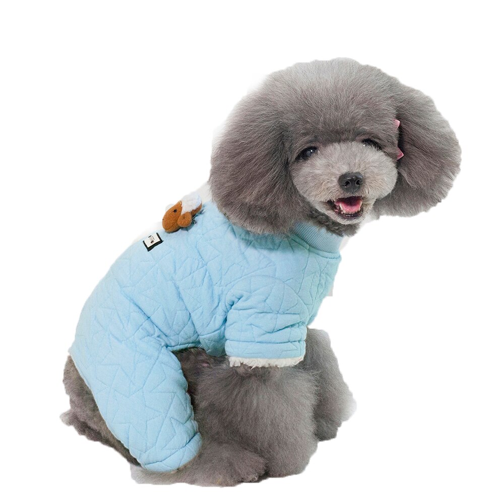 Soft homein warm pet dog winter clothes four legs dog coats with little sheep jackets for small dogs clothing