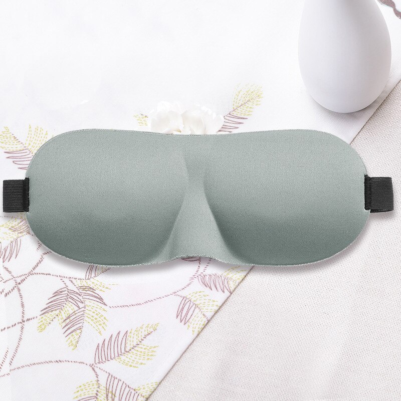3d sömnmask sovande ögonmask ögonskugga lock skugga ögonlapp kvinnor män mjuk bärbar ögonbindel resa ögonlapp ögonvårdsverktyg: Grå