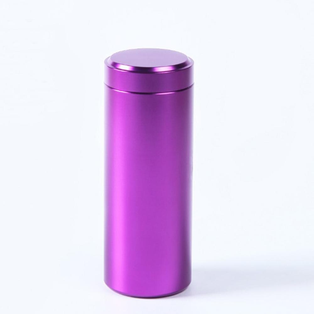 70ML/120MLAirtight Tea Canister Travel Loose Tea Caddy Metal Storage Bottle Kitchen Spice Coffee Powder Container Can: 120ml Purple
