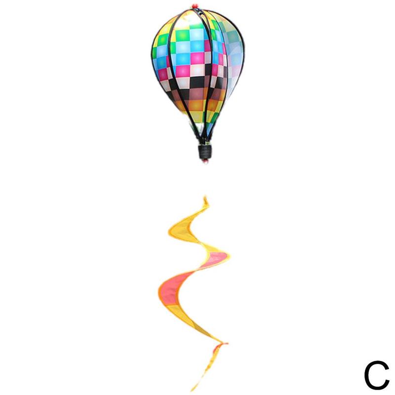 Wind Spinner Windspiele Rotierende Windmühle Regenbogen Streifen Dekoration Ballon draussen Garten Windsack Luft Heißer W0h4: C