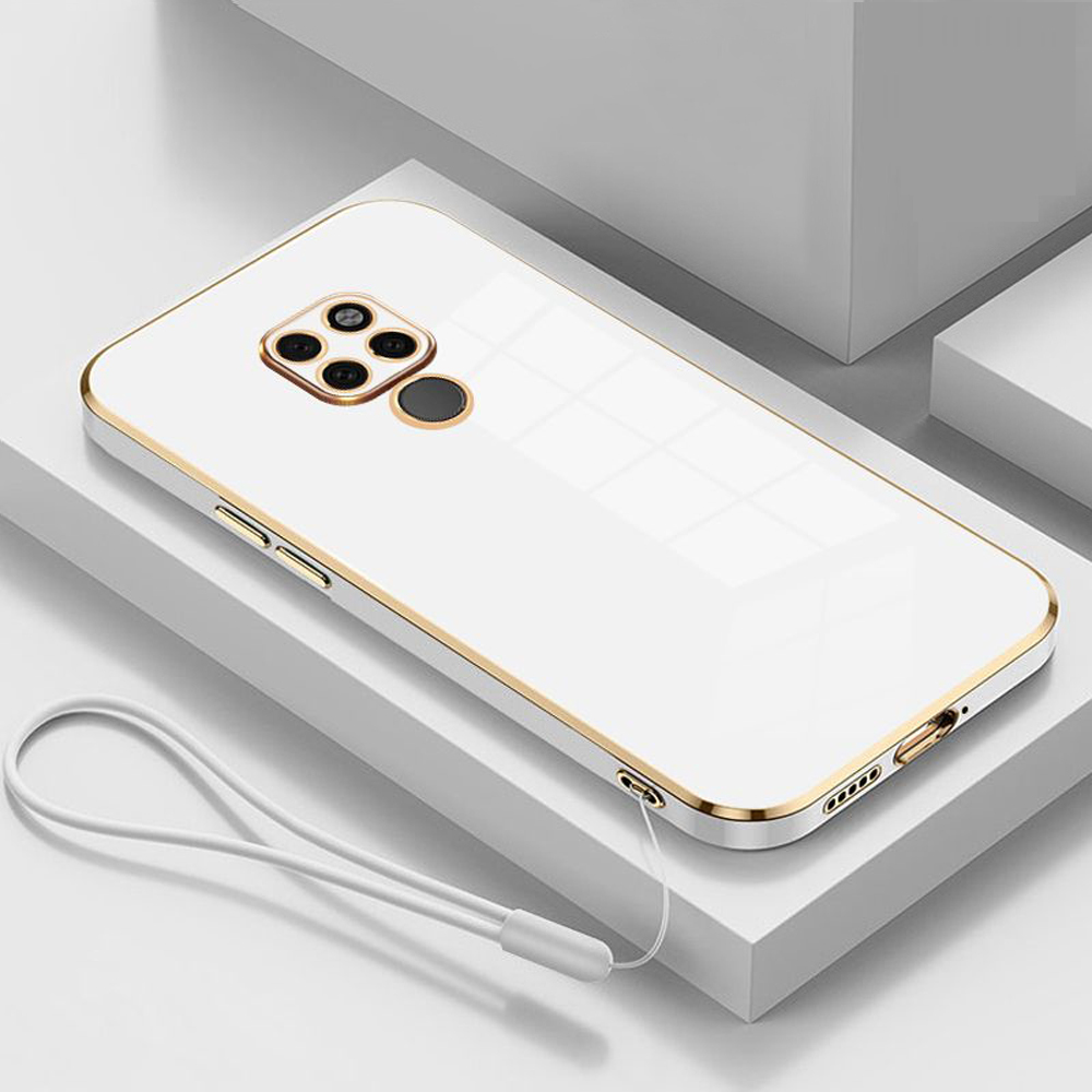 For Huawei Mate 20 Pro Case Mate 20 mate20x Cover HMA-L09 LYA-L29 EVR-L29 Phone case Luxury Square Plating Shockproof Back Cover: CANVAS / Beige