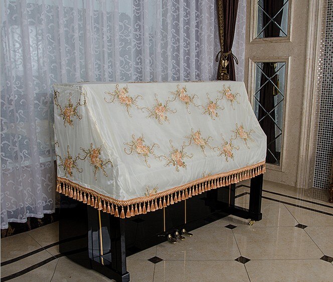 1PC Lace Piano Cover Two Layer Cloth Pendant Piano Half Covver KQ 015
