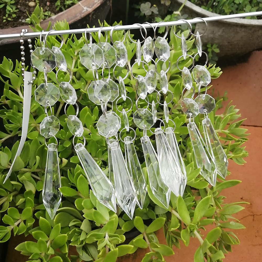 Camal 10 stücke Acryl Kristall Perlen Anhänger Girlande Kronleuchter Hängen Party Hochzeit Dekoration Tische Mittelstücke Vorhang DIY