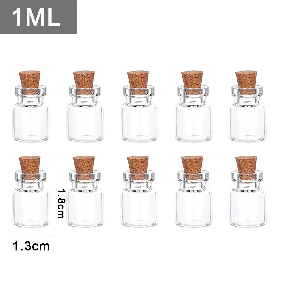 20/10 Pc Mini Kork Stopper Glas Flaschen DIY Geburtstag transparent Leere Nachricht wünschen Flasche Weihnachten Hochzeit Party Dekor: L / Tiefe Blau