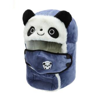 Kinder's earmuffs Hut mit Atmung Ventil warm Winter Samt Bomber Hüte Pro Kinder Jungen Mädchen Karikatur niedlich Ski Deckel: Blau