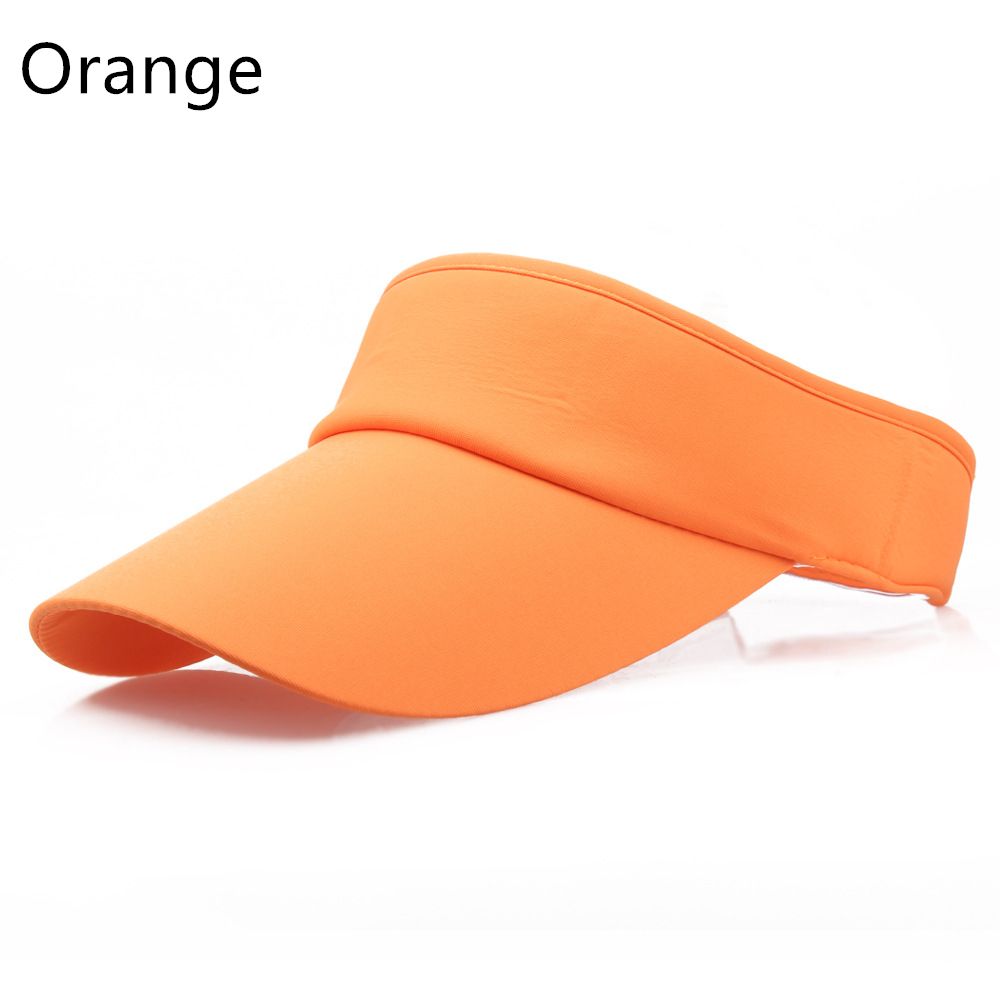 Justerbar hatt visir solskydd sport tennis golf pannband utomhus solskydd keps håraccessoarer för män kvinnor: Orange