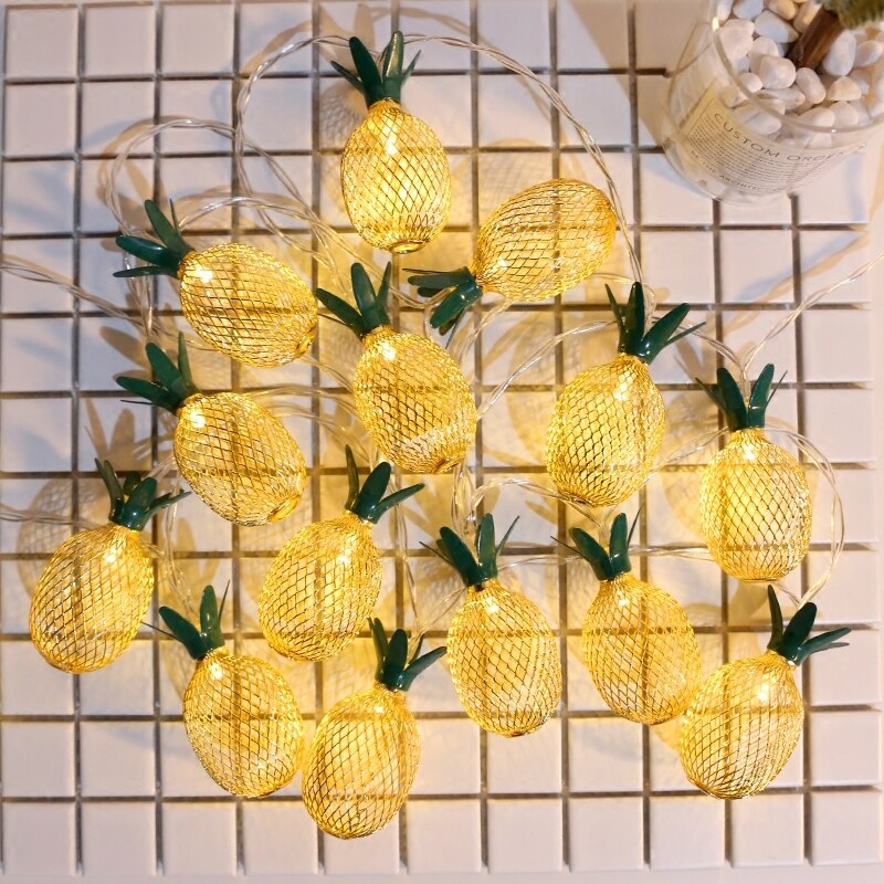 Guirlande lumineuse LED en forme d&#39;ananas pour noël, luminaire décoratif d&#39;extérieur, rideau lumineux scintillant, idéal pour une fête, un mariage ou une chambre à coucher