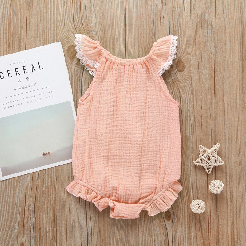 Mono de verano sin mangas para recién nacidos, peleles de algodón para bebés, de una sola pieza, ropa para bebés