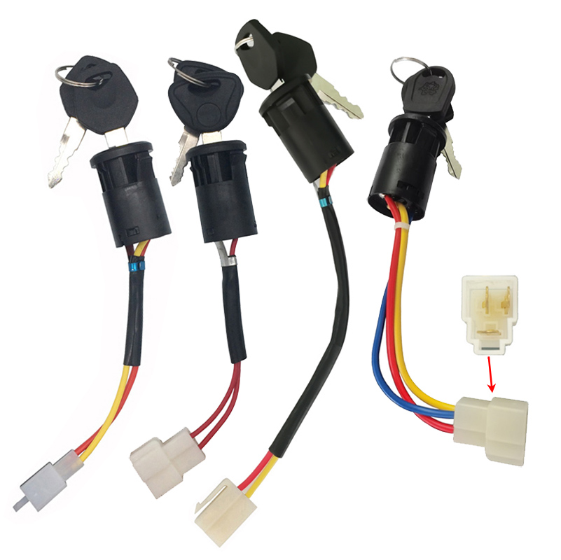 Elektrische Auto Oplaadinterface Voor Kinderen, Motordraad Voor Speelgoedauto Met Dubbele Aandrijving, Batterijlaadclip Met Sleutelcontactschakelaar