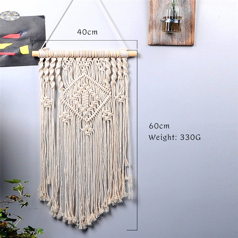 Stor macrame gobeläng macrame vägghängande bondgård dekor makrame rum dekoration gobeläng vägg för kvinnor: Typ 15