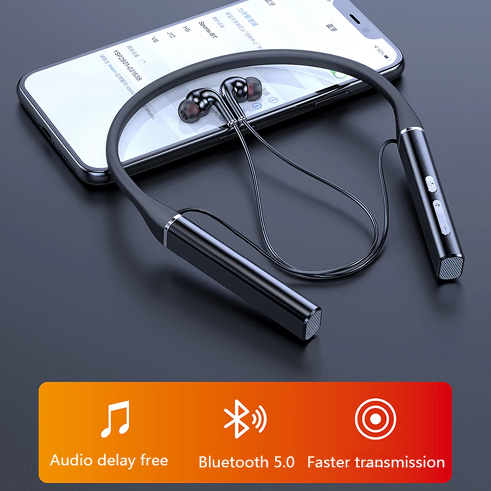 Auricolari bluetooth wireless da 100 ore, auricolari sportivi da corsa con archetto magnetico, auricolari sportivi impermeabili, riduzione del rumore  s720