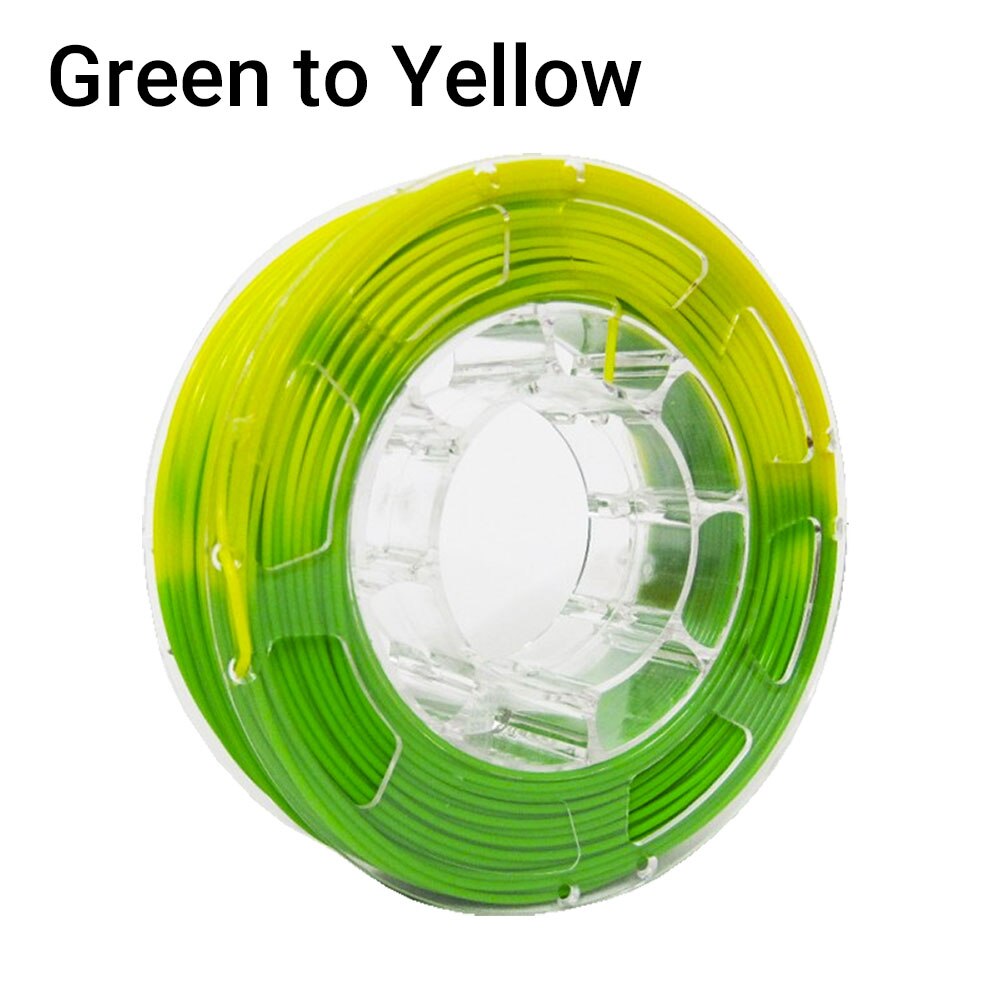 TOPZEAL PLA Filament Farbe Geändert durch Temperatur, 1KG Spule 1.75mm Filament PLA, dimensional Genauigkeit +/-0.05mm für 3D Drucker: Grün zu Gelb