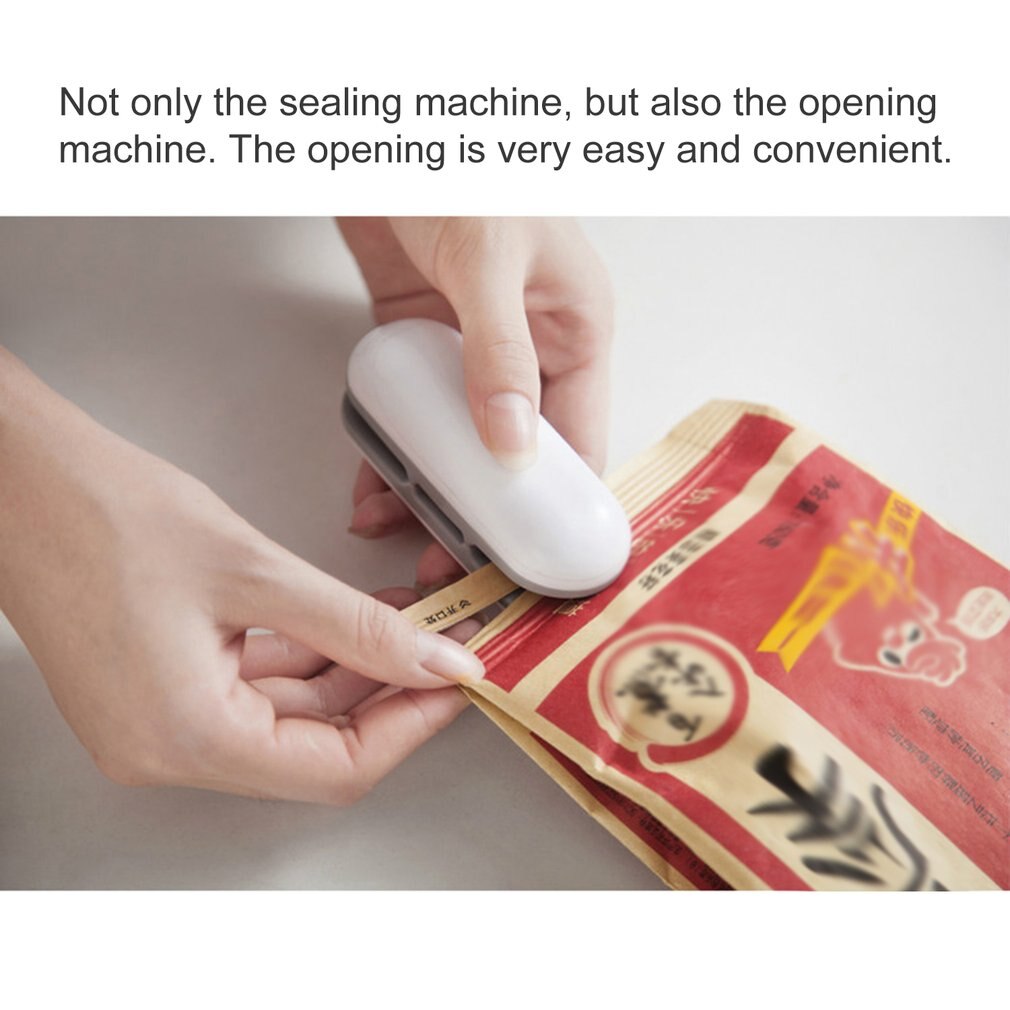 Bærbar mini taske varmeforseglingsmaskine kapsel indkapsling snack mad plast lille husholdning håndtryk varmeforsegling