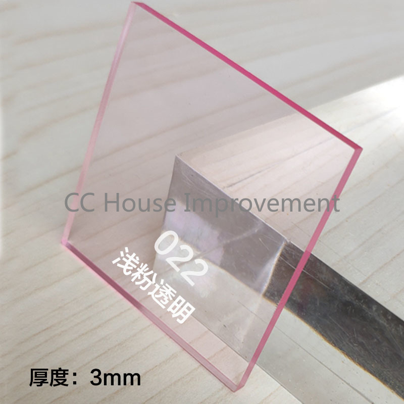 Kleur Plastic Plaat Kleur Transparant Acryl Plaat Customization: 200mmx200mmx3mm / 022