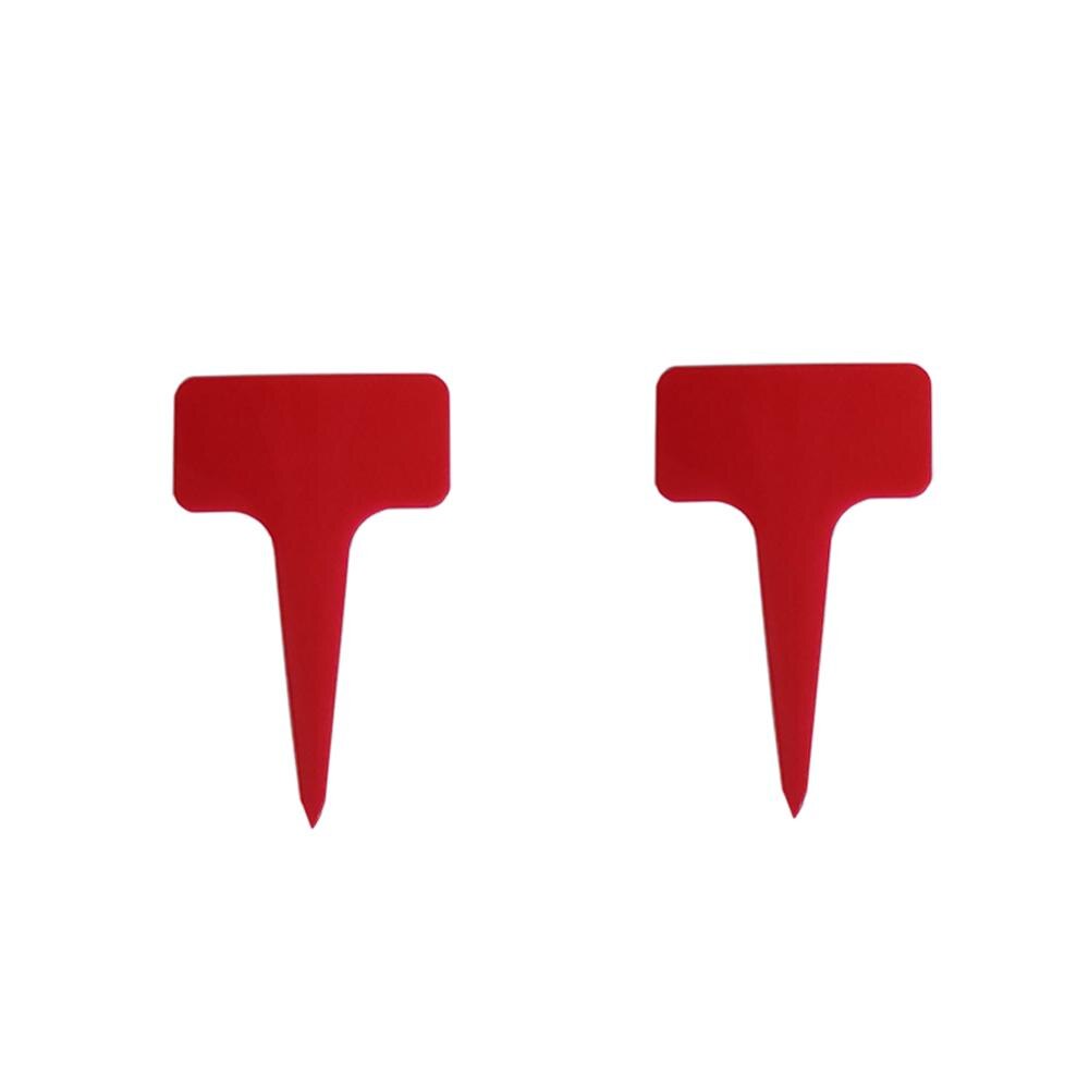 100 sztuk T kształt wodoodporna etykieta ogrodnictwo wysokiej jakości pcv z tworzywa sztucznego roślin przedszkola etykiety doniczka warzyw znacznik tagi: Czerwony