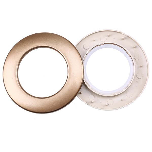 8PCS Curtain Grommets Curtain Eyelet Roman Ring Clips Low Noise Inner Diameter 40mm DIY Rings for Window Bathroom Decor: Matte Coffee