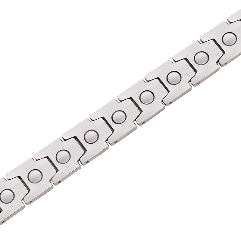 Mannen Titanium Stalen Armband Rose Goud Zwart Magnetische Armband Energie Armbanden Voor Mannen Lxh