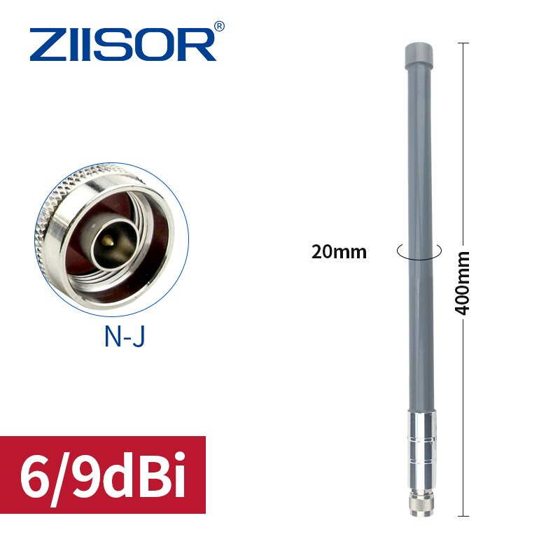 Antena Wifi para exteriores de 2,4 GHz y 5,8 GHz, antenas 5G de fibra de vidrio macho de doble banda N, extensor Wifi para punto de acceso, enrutador de 2,4 GHz: Negro