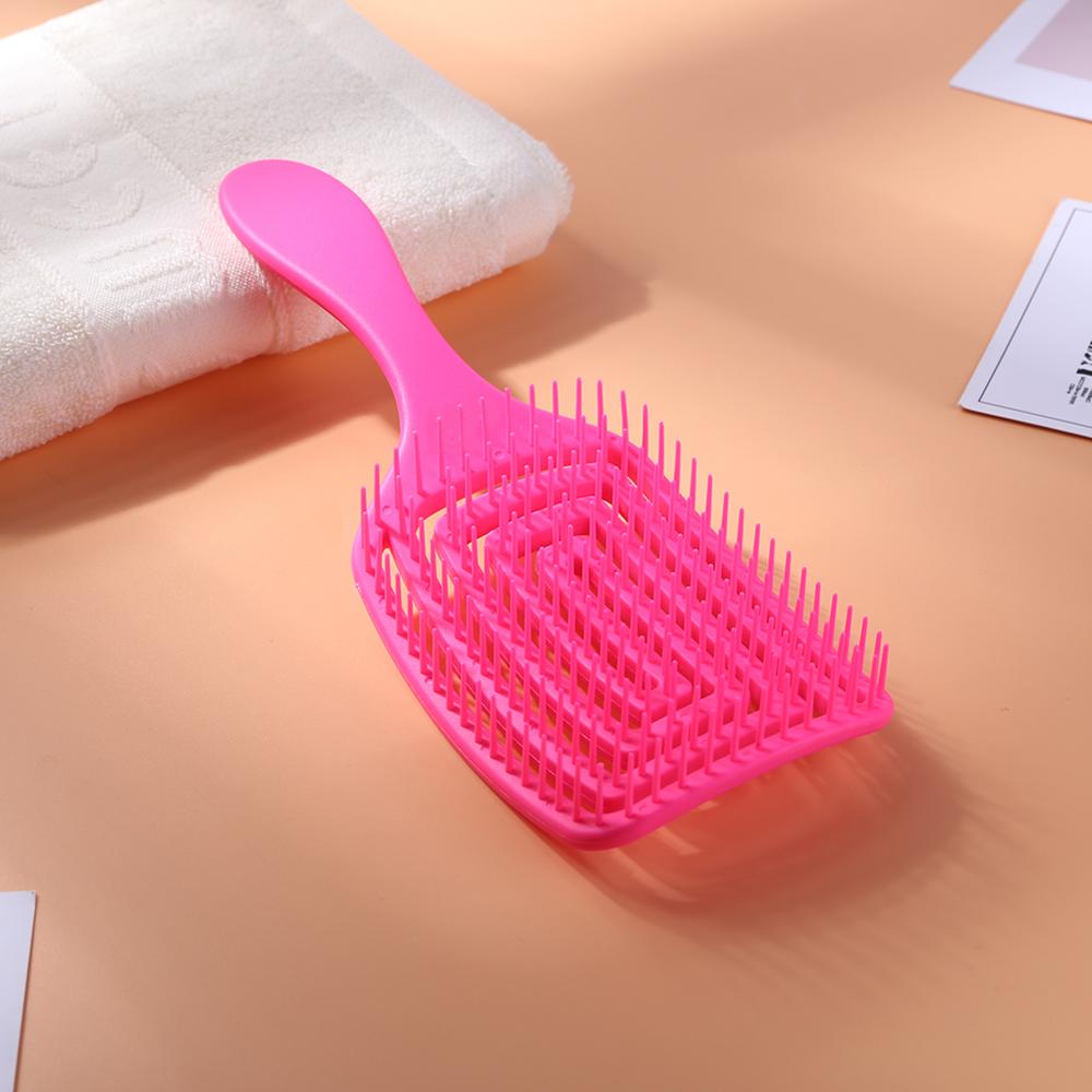 Delicate Hollow Vrouwen Haar Borstel Hoofdhuid Massage Kam Salon Rubber Anti-Slip Handvat Styling Haarborstel Gezondheidszorg Massage Producten