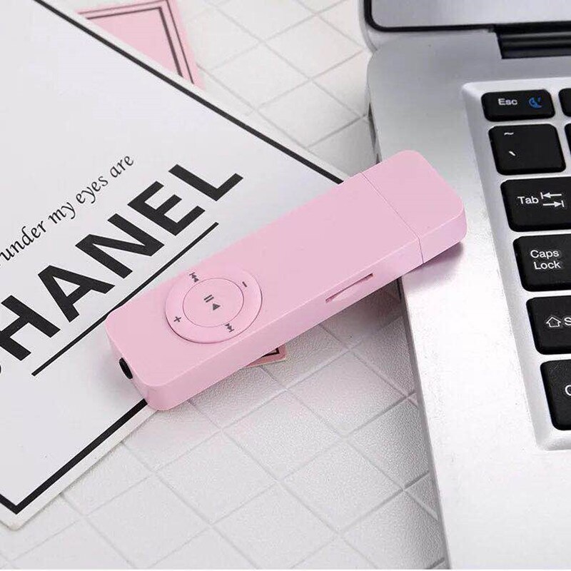 USB In-line Card MP3 Player U Disk Mp3 Player Reproductor De Musica Lossless Sound Music Media MP3 Player Flash Memory: Pink