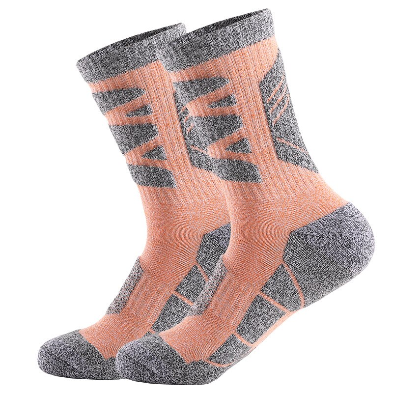 Neue Frauen Baumwolle Dicker Atmungsaktiv Warme Laufschuhe Socken Wicking Schweiß Klettern Wandern draussen Sport Socken: Stil 1 / L EU 39-42