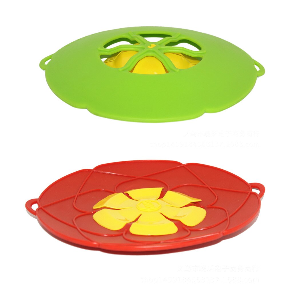 Cooking Pot Lids Utensil Anti-overflow silicone pot cover medium green & red lid silicone cover pot lid Kitchen Gadgets