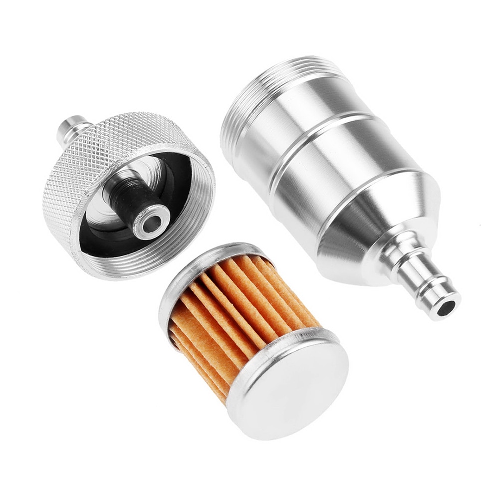 Metall drivstoffilter for motorsykkel, atv, scooter, moped, bensinfilter, universal drivstoffilter
