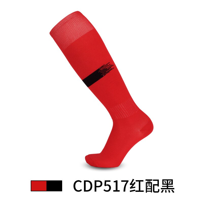 Stijl Voetbal Sokken Mannen Lange Outdoor Ademend Mesh Fietsen Sok Mannen Schokabsorptie Voetbal Sokken Anti Slip: red and black