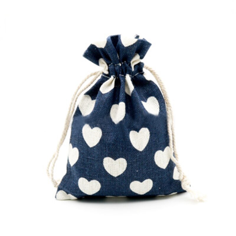 Handmade Cotton Linen Storage Package Bag Drawstring Bag Small Coin Purse Travel Women Small Cloth Bag Christmas pouch