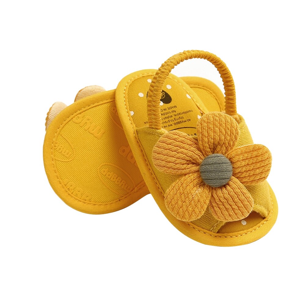 Sandales de princesse tournesol pour bébé fille, chaussures d'été décontractées, souples et légères, pour les premiers pas