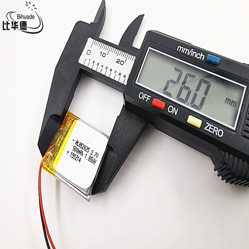 Batterie lithium-ion 3.7V,500mAH,802525 852526 polymère, pour GPS,mp3,mp4,mp5,dvd,bluetooth, modèle de jouet mobile