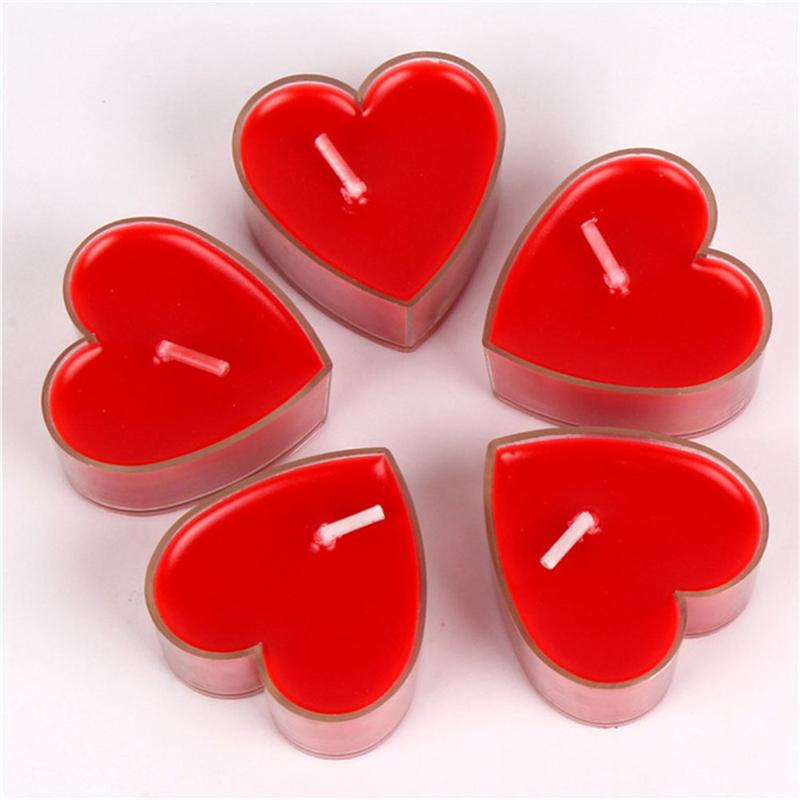Bougie rouge en forme de cœur pour amour | 27 pièces, décoration adorable de bureau, bougies pour fête d'anniversaire et mariage, pour la saint-valentin