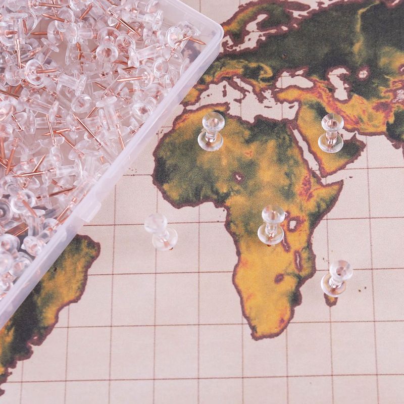 200pcs Push Pins Thumb Thumbtack Board Drawing PhotoWall Studs Office Supplies