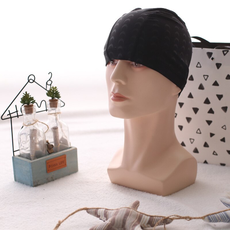 Gorro de natación de tela de piel de tiburón, gorros con orejas de tiburón, protección para piscina, gorros de baño de nailon, unisex